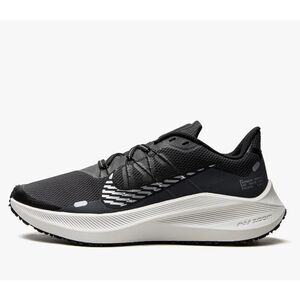 Nike Women’s Winflo 7 Shield Lace Up Running Sneaker Shoes Black Gray Size 7.5